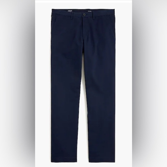 J Crew Factory Straight-fit TruTemp365® navy chino pant size 35x32 NWT BZ231 - Picture 4 of 16